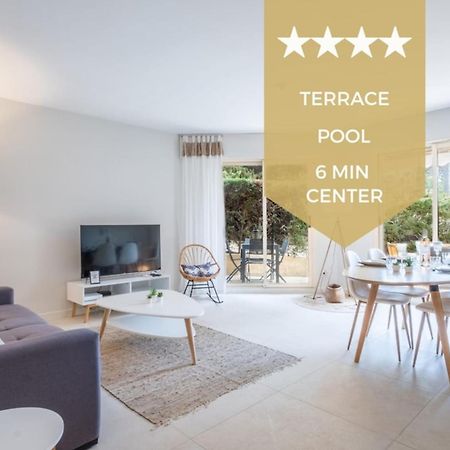 3P Garden-Level Apartment Residence With Pool Cannes Eksteriør billede