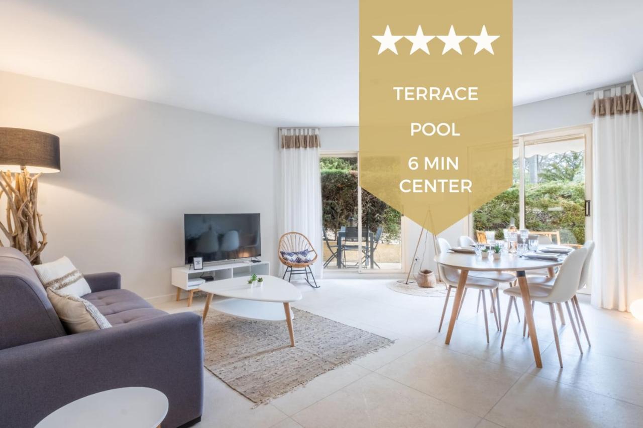 3P Garden-Level Apartment Residence With Pool Cannes Eksteriør billede