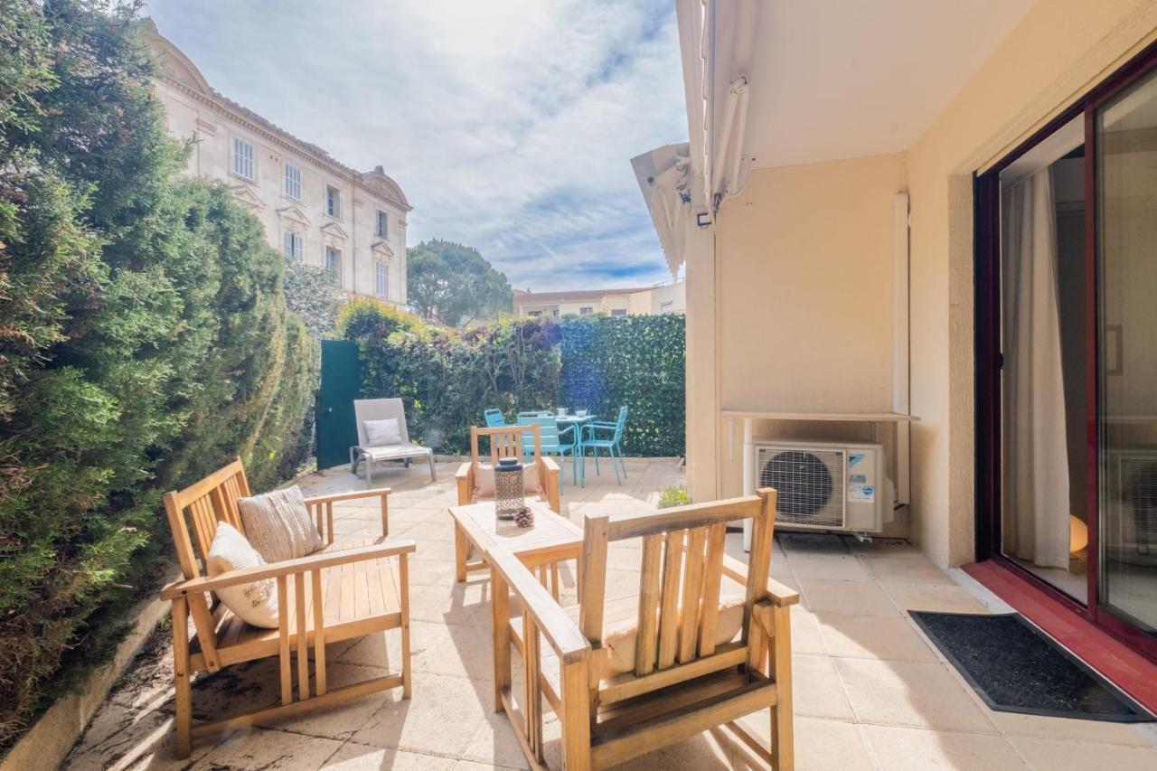 3P Garden-Level Apartment Residence With Pool Cannes Eksteriør billede